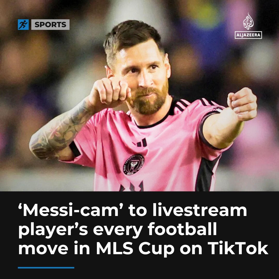 Lionel Messi will wear a camera on his chest, streaming the Argentinian's  every move, assist, goal and celebration during Inter Miami's run at the  MLS Cup 2024 https://t.co/pNPLjynQLP, image size:1080x1080