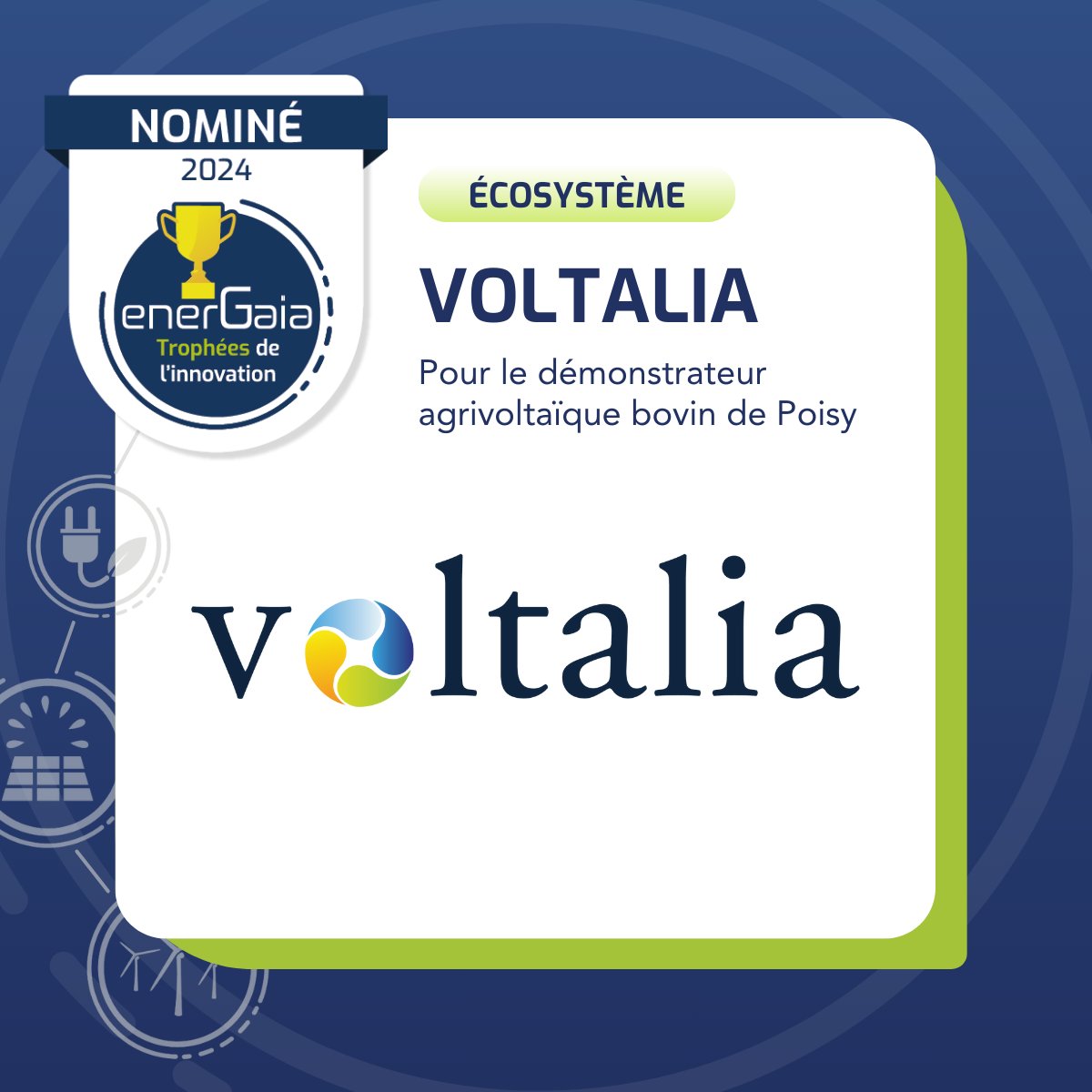 Découvrez les nominés aux Trophées de l'Innovation EnerGaïa 2024 pour la catégorie Écosystème 🏢 :
✅ EPC SOLAIRE
✅ <a href="/SerenySun/">SerenySun Energies</a> 
✅ <a href="/VoltaliaSA/">Voltalia</a> 

💡 Toutes les innovations nominées ici >  urlz.fr/sCKg
✔️ Prenez votre badge visiteur sur energaia.fr