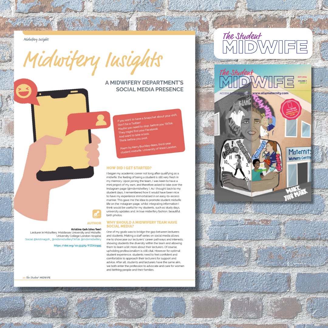Kristina Goh (@kristinagoh_) on Twitter photo My mini article out in <a href="/TSM_Journal/">The Student Midwife Journal</a> Oct issue about the joys and (minor!) frustrations of social media within the midwifery teaching department 👩🏻🏫 <a href="/MiddlesexUni/">Middlesex University</a> <a href="/HSCEFaculty_mdx/">Faculty of Health, Social Care and Education</a> My mini article out in <a href="/TSM_Journal/">The Student Midwife Journal</a> Oct issue about the joys and (minor!) frustrations of social media within the midwifery teaching department 👩🏻🏫 <a href="/MiddlesexUni/">Middlesex University</a> <a href="/HSCEFaculty_mdx/">Faculty of Health, Social Care and Education</a>