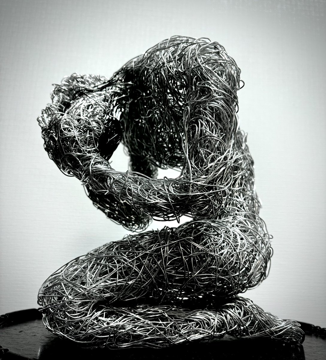 GASYA_SAKURA36's tweet image. 「苦悶」

侵食される前に...
後悔した頃には始まっていた。
反省する暇もない。無知は愚かであった。
この首一つを捧げます。ご慈悲を___

#wireart #wireartwork
#wiresculpting #針金アート
#ワイヤーアート