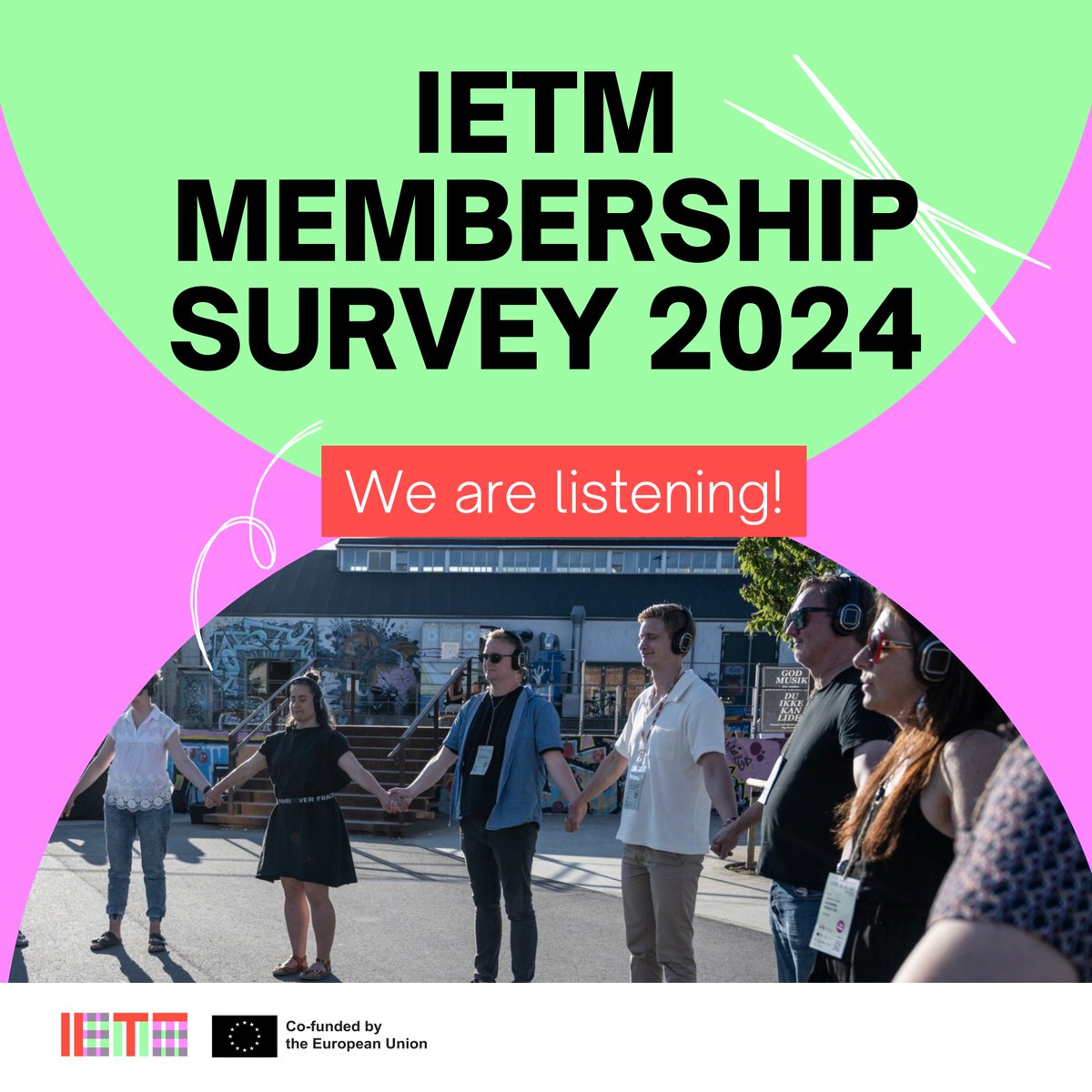 Have you filled out the 2024 IETM membership survey yet?  

We invite all our members to tell us how their work has been evolving in 3 key areas: 
🫂 Inclusivity, Equality &amp; Fairness
🌱 Green Transition 
🌍  International activities 

✍🏻 Answer by 11.11: ietm.org/en/announcemen…