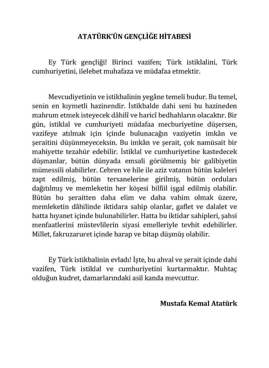 Hatırlayalım. Zaten hiç unutmamamız gerekiyor(du).