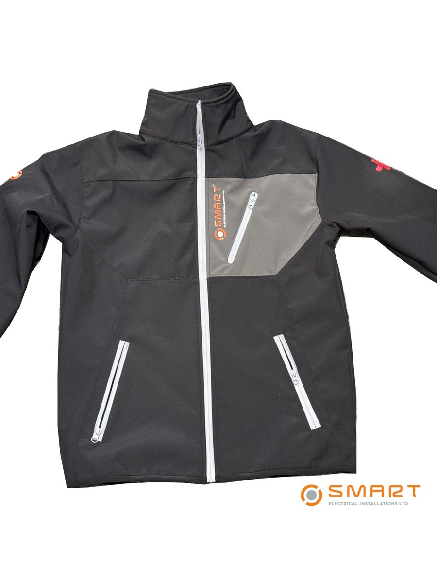 Newly developed in-house softshell jacket with safety reflective zips #workwear #new #design #bespoke #SafetyFirst #softshell