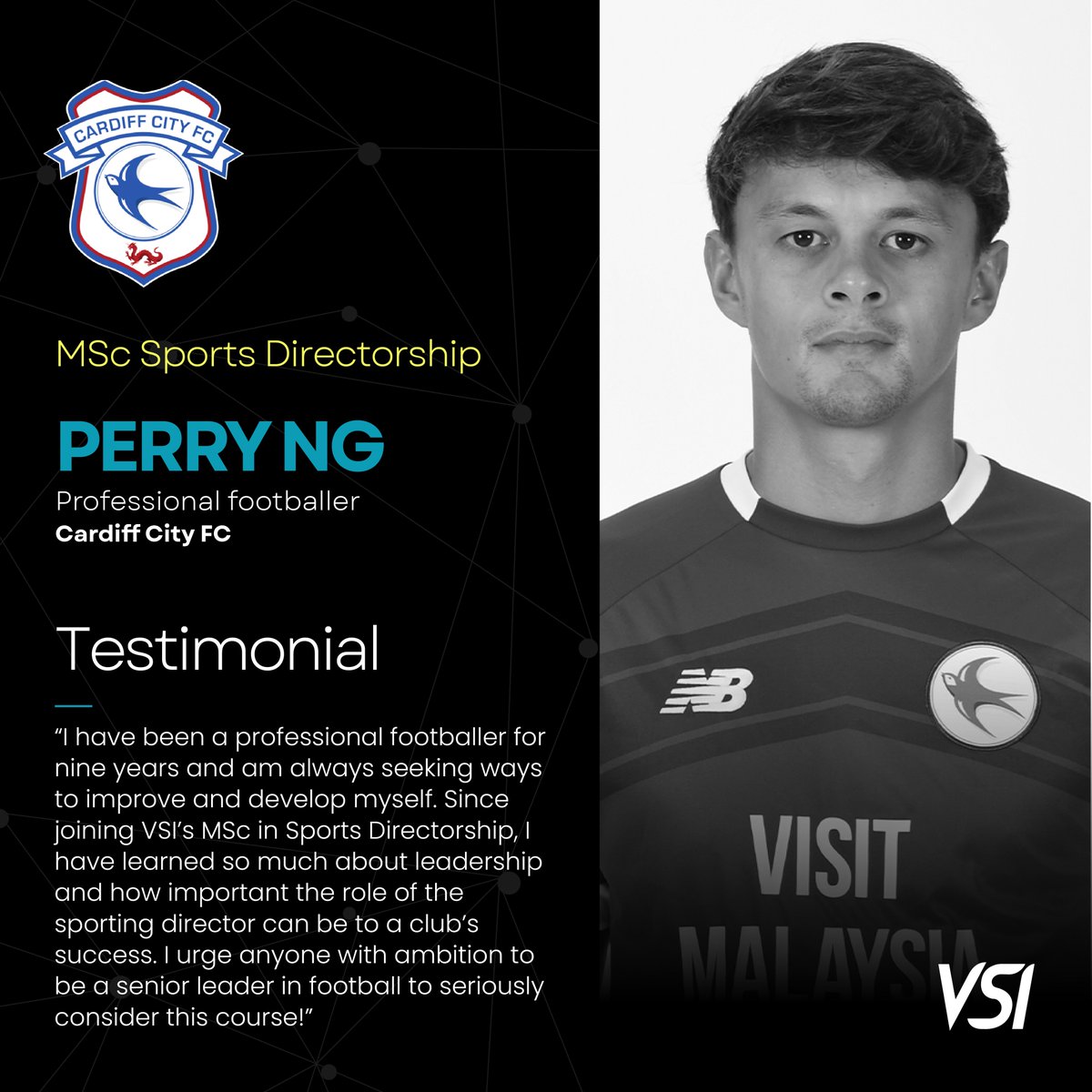 As a professional footballer with Cardiff City FC, Perry Ng didn’t just focus on his on-field performance—he prepared for the future by enrolling in the MSc Sports Directorship programme. 🎓

Perry began his career at Crewe Alexandra, where he played from 2015 to 2021, making