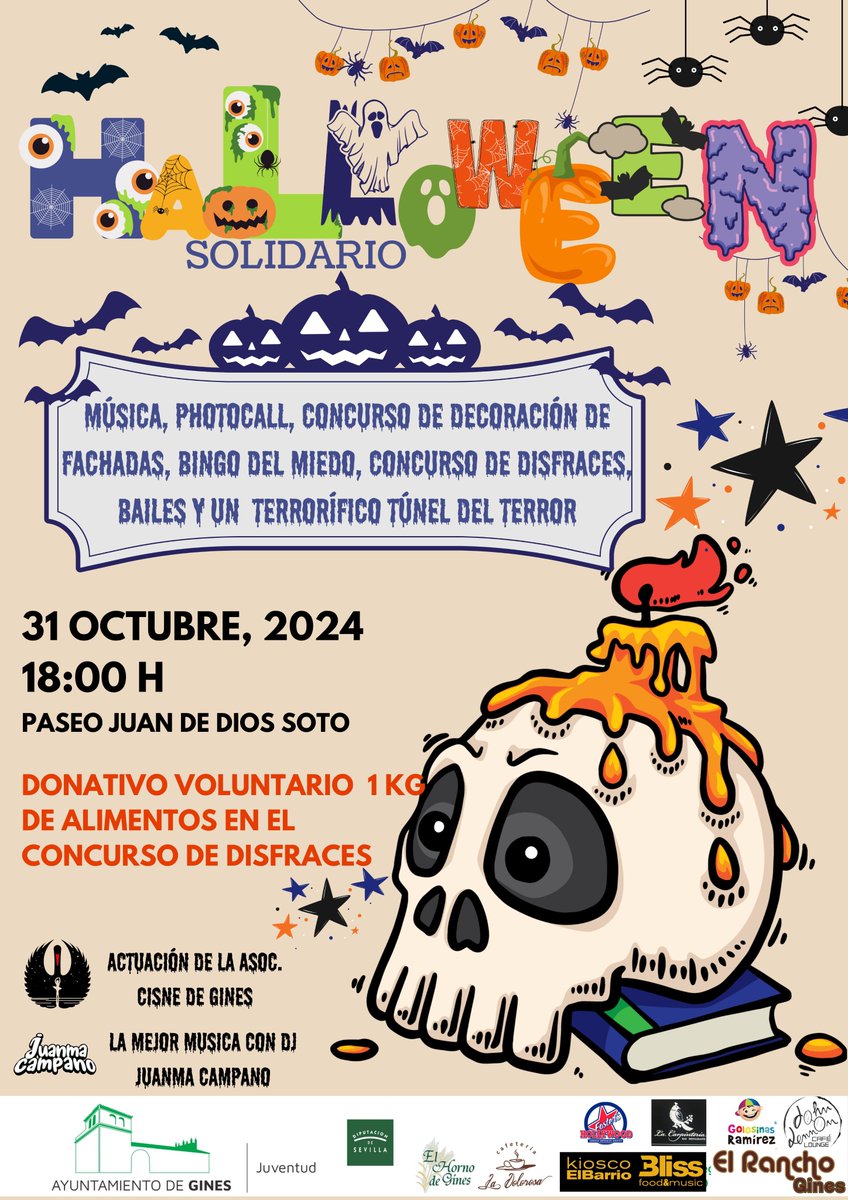 Como cada año nos vemos en el Paseo Juan de Dios Soto en el Halloween más terrorífico, divertido y solidario. Y este año con grandes novedades !! + info tlf 687825195
#halloween2024 #Solidaridad #SienteGines