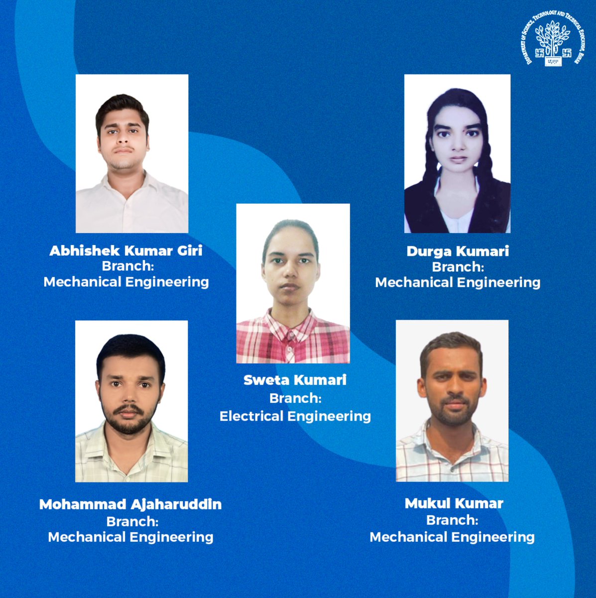 DSTTEBihar's tweet photo. Five students of Govt. Polytechnic Institute, Siwan, run under the DSTTE, Bihar, have been successfully placed in Wabtech Corporation, through campus placements drive.
#placements #governmentcollege #campusplacements #dstte #dsttebihar #governmentpolytechnic #bihareducationdept https://t.co/VAtZTbdTGW