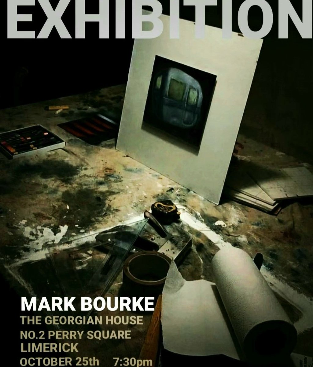 The People's Museum of Limerick (@peoplesmuseumlk) on Twitter photo The newest exhibition from local artist <a href="/markbourke_art/">Mark Bourke Artist</a> launches this Friday, 25th Oct at 7:30 in the Blue Room.
This exhibition will be officially opened by the chair of <a href="/eva_Limerick/">EVA International - Biennial of Contemporary Art</a> Con Quigley.
This exhibition will run until Fri 8th, November. The newest exhibition from local artist <a href="/markbourke_art/">Mark Bourke Artist</a> launches this Friday, 25th Oct at 7:30 in the Blue Room.
This exhibition will be officially opened by the chair of <a href="/eva_Limerick/">EVA International - Biennial of Contemporary Art</a> Con Quigley.
This exhibition will run until Fri 8th, November.