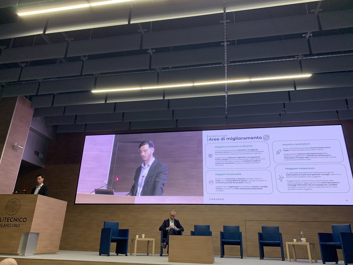 Osserv_Digital's tweet image. Stefano Cugusi, Digital Quality Consultant, UNGUESS, presenta la Ricerca condotta in collaborazione con l&apos;Osservatorio &quot;L&apos;impatto della #RealtàAumentata e degli #AssistentiVirtuali nell&apos;#eCommerce #oec24