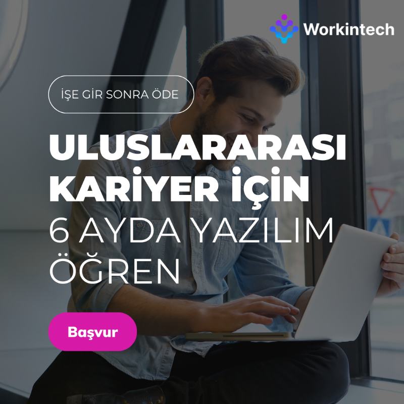 Workintech2023's tweet photo. İşe gir sonra öde modeli ile uluslararası kariyerin için 6 ayda yazılım öğren!