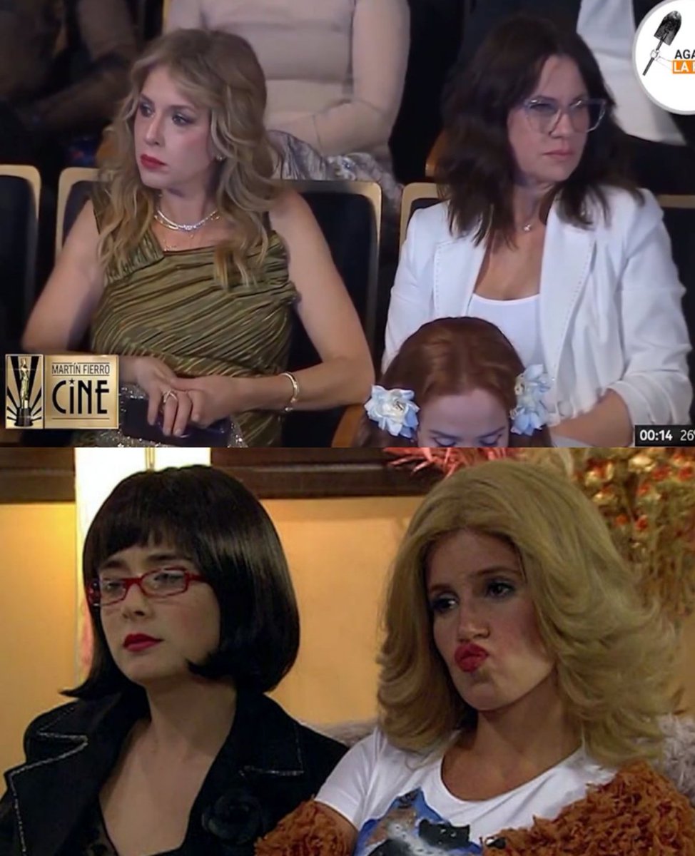Carla Peterson y Nancy Duplaa cuando Francella ganó el oro #MartinFierroDeCine