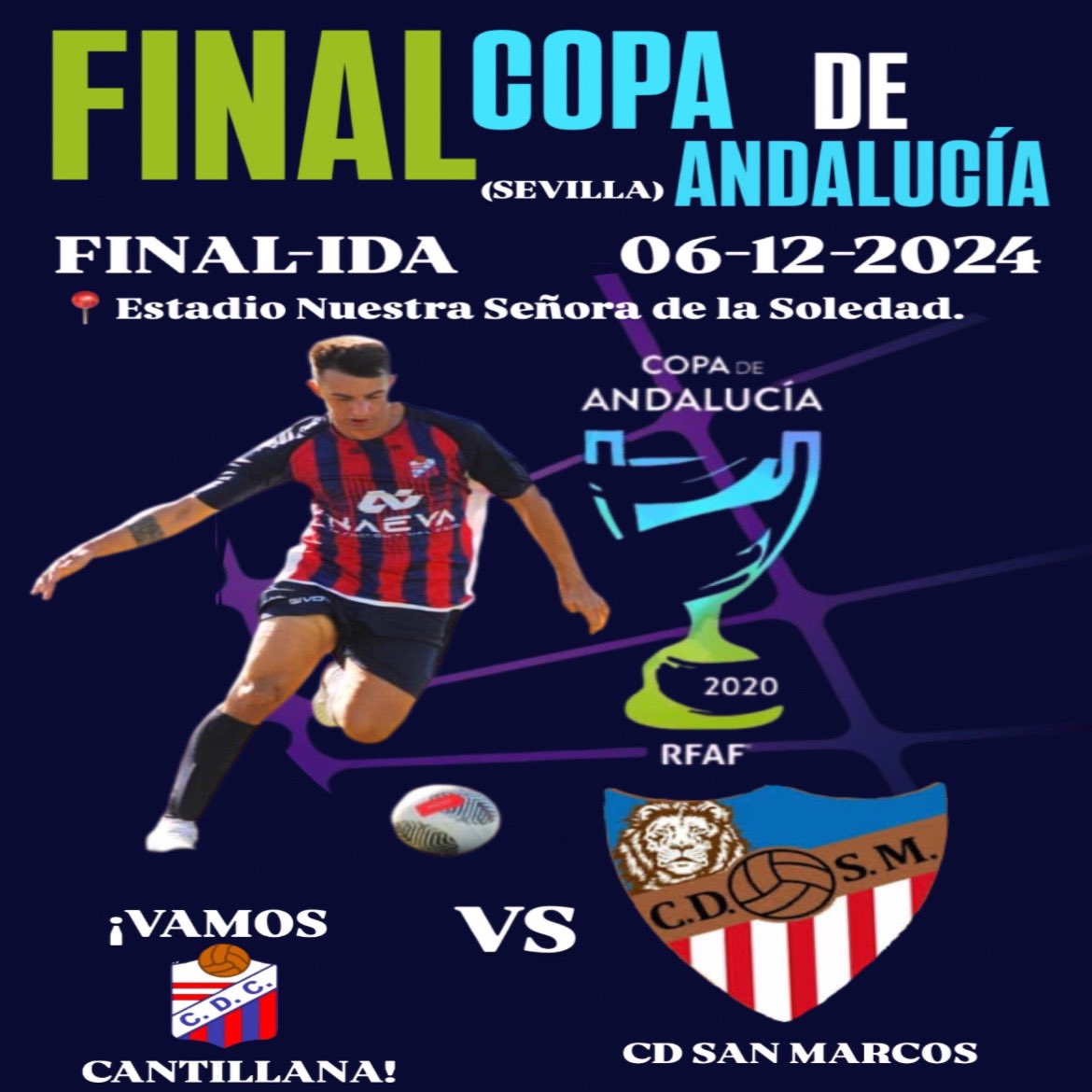 ¡Perfecto! El 6 de diciembre será una fecha inolvidable para Cantillana. Es una gran oportunidad para que toda la afición se reúna y apoye al equipo en este importante encuentro. Estoy seguro de que el ambiente será espectacular.