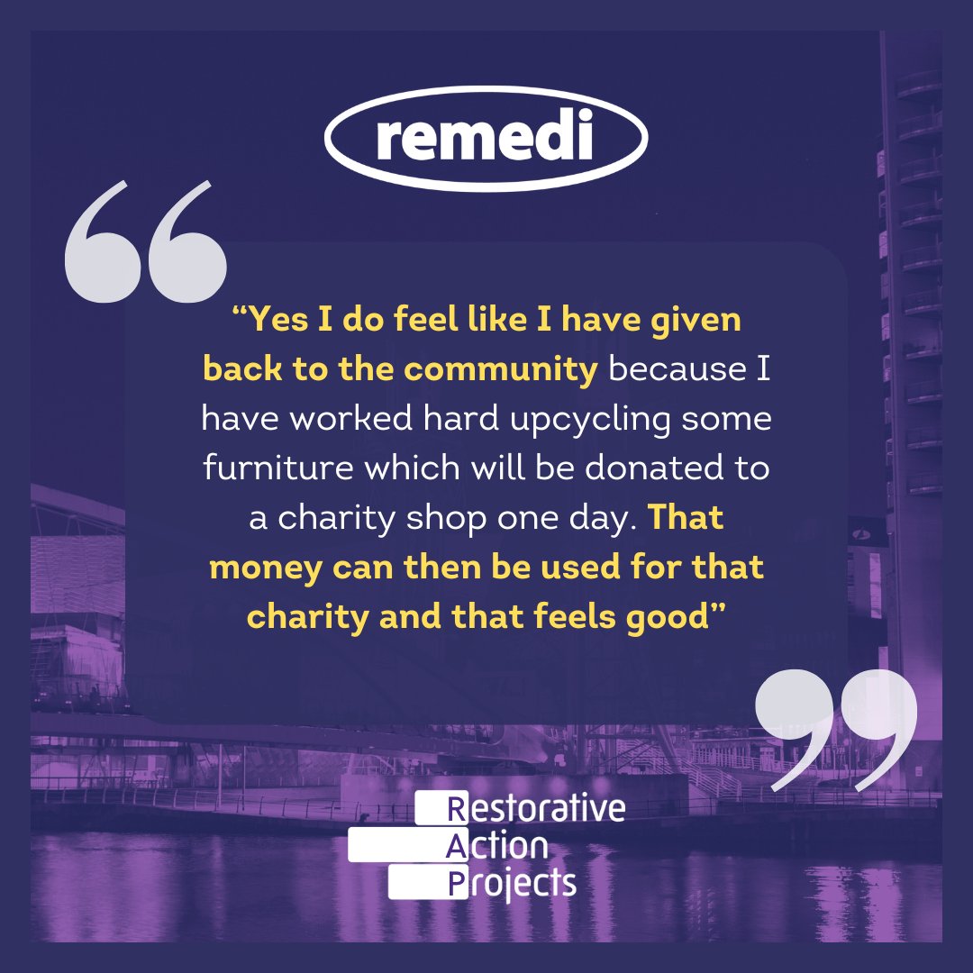 RemediRj's tweet image. Upon completing their reparation in #DerbyCity a young person said; @RJCouncil @RJAPPG @AssocPCCs @MOJGovUK @_YJB @DerbysPolice @DerbyCC @DerbysPCC