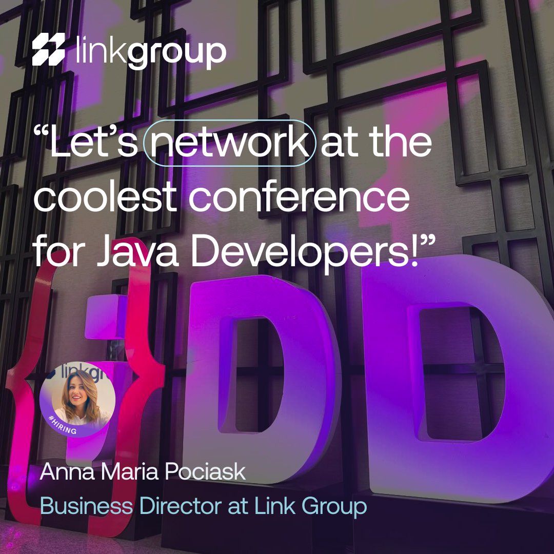 LinkGroup_co's tweet photo. Java is one of the key technologies we use in our projects. That’s why we couldn’t miss the coolest conference for Java Developers at the Metropolo Hotel in Kraków - the JDD Conference! 🙌

We are exploring the hottest topics in the IT industry. Events like this are possible thanks to Jakub Kozioł, President at PROIDEA, and his wonderful team. It was great to bump into you at the conference.

Join Anna Maria Pociask, our Business Director, for some fantastic networking opportunities. We’ll also be there tomorrow, so feel free to reach out and connect with us at annapociask@linkgroup.pl! 💬🤝

#Java #javaenthusiasts #JDDConference #networking #LinkGroup #ITIndustry #conference #event #kraków #futureofIT @JDD_Krakow