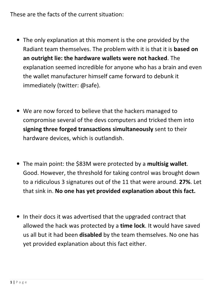 0xKrypston's tweet photo. here you can read what you can do if you were damaged by the @RDNTCapital hack.

The team have disabled comments and are banning discord users who ask questions. We have created a users' channel to avoid this: https://t.co/4j453WiMX9

DO NOT SETTLE FOR THIS RUG PULL https://t.co/XVPgdA48u0