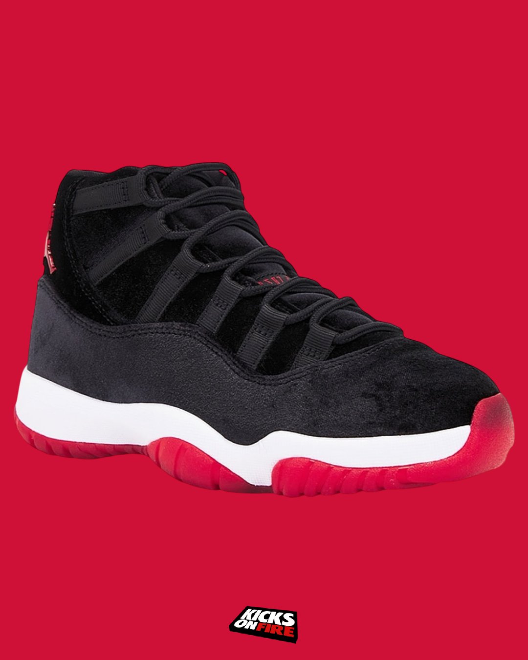 KicksOnFire on X Air Jordan 11 WMNS Bred Velvet Black Gym Red White DB5457 061 November 11 2024 This new interpretation of the beloved Air Jordan 11 Bred is said