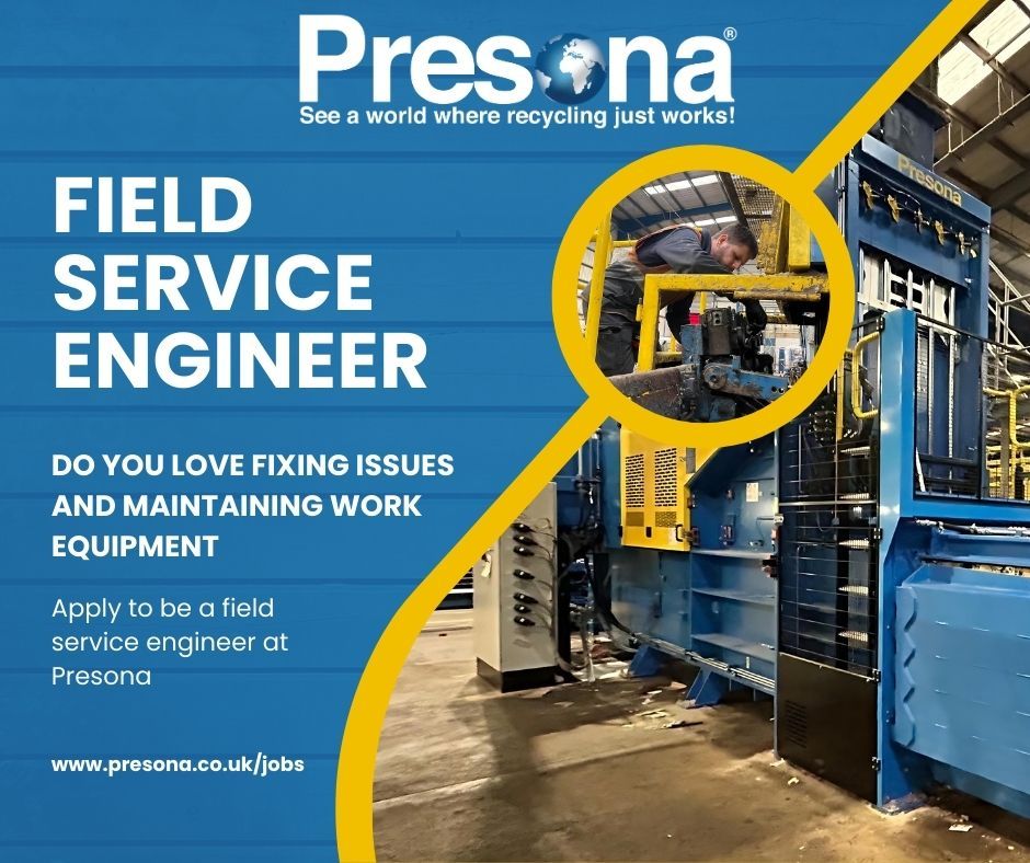 Are you a talented engineer looking for your next challenge? 🚀 We’re hiring a Field Service Engineer to provide top-notch maintenance and repair support for Presona’s industry-leading balers and conveyors.