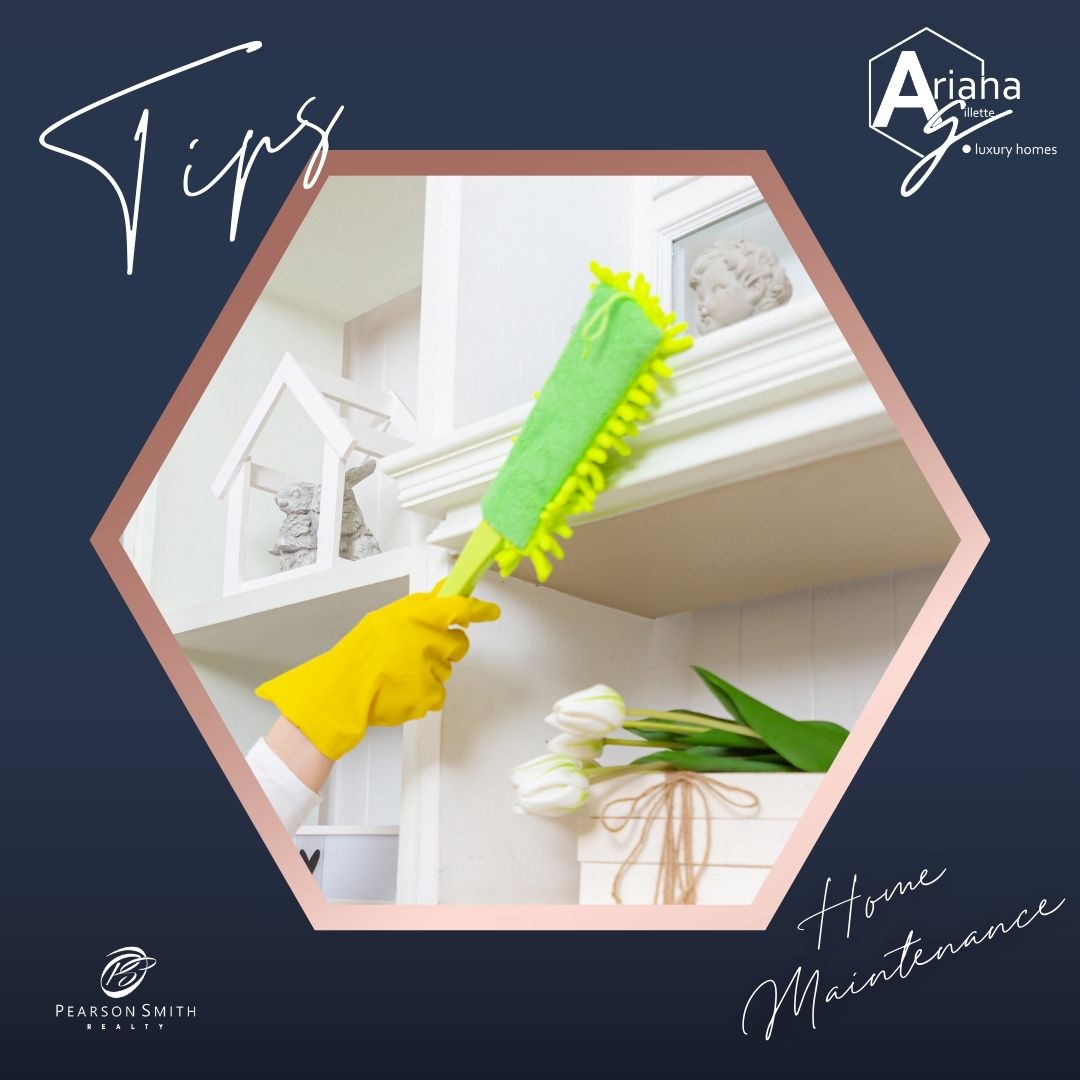 Ariana_Gillette's tweet image. #HomeMaintenanceTips - for a Dust-Free Home!
Start at the top: ceilings first
Use microfiber dusters to trap dust
Spritz dusters with water to avoid airborne dust
Dust items on shelves for a big impact
Clean vents with a paintbrush for fresher air

Happy dusting! 🧹
#DustingTips