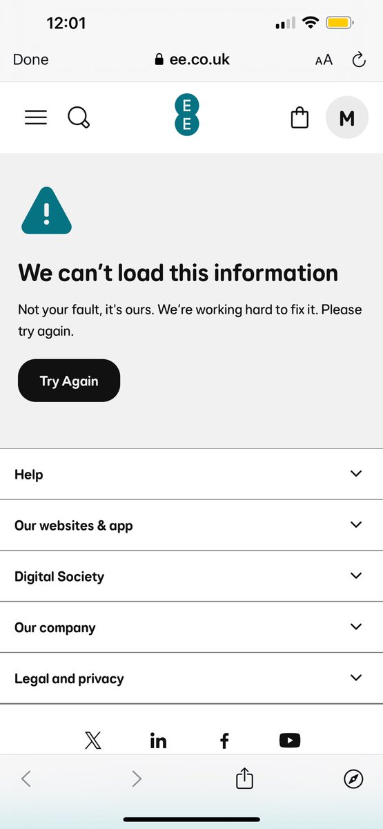 meg_ghorst's tweet photo. @EE That’s not working either https://t.co/3gmUUJMmMx