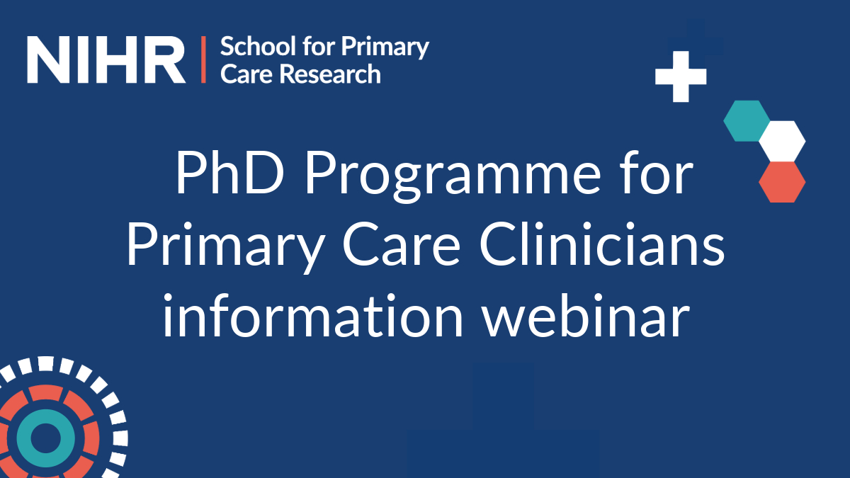 🚨 Applications are OPEN for the Primary Care Clinicians #PhD programme! 🗓️ Closing Date: 11.59pm, 12 Dec 2024.🎥 Watch our online seminar for all the details: youtu.be/Pj3N6R5Ad0M?si…

#PrimaryCareResearch