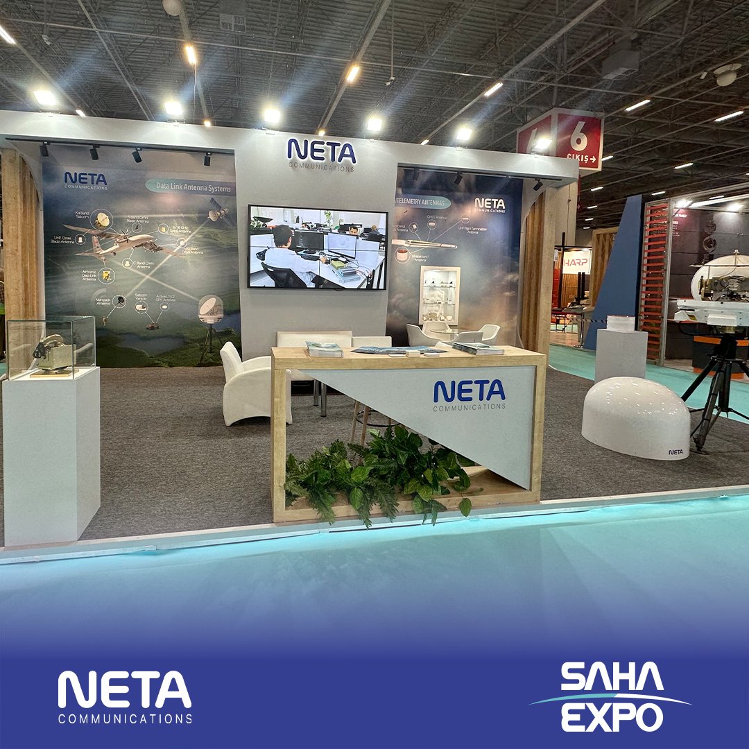 netacoms's tweet photo. SAHA EXPO’dayız! 🚀
#NetaCommunications olarak, savunma sanayinin en önemli fuarlarından biri olan #SAHAEXPO ’da yerimizi aldık! 📡 Savunma sanayi için geliştirdiğimiz yenilikçi anten sistemlerini ve en son iletişim çözümlerimizi sizlerle buluşturuyoruz. https://t.co/f4GXkB7rmc