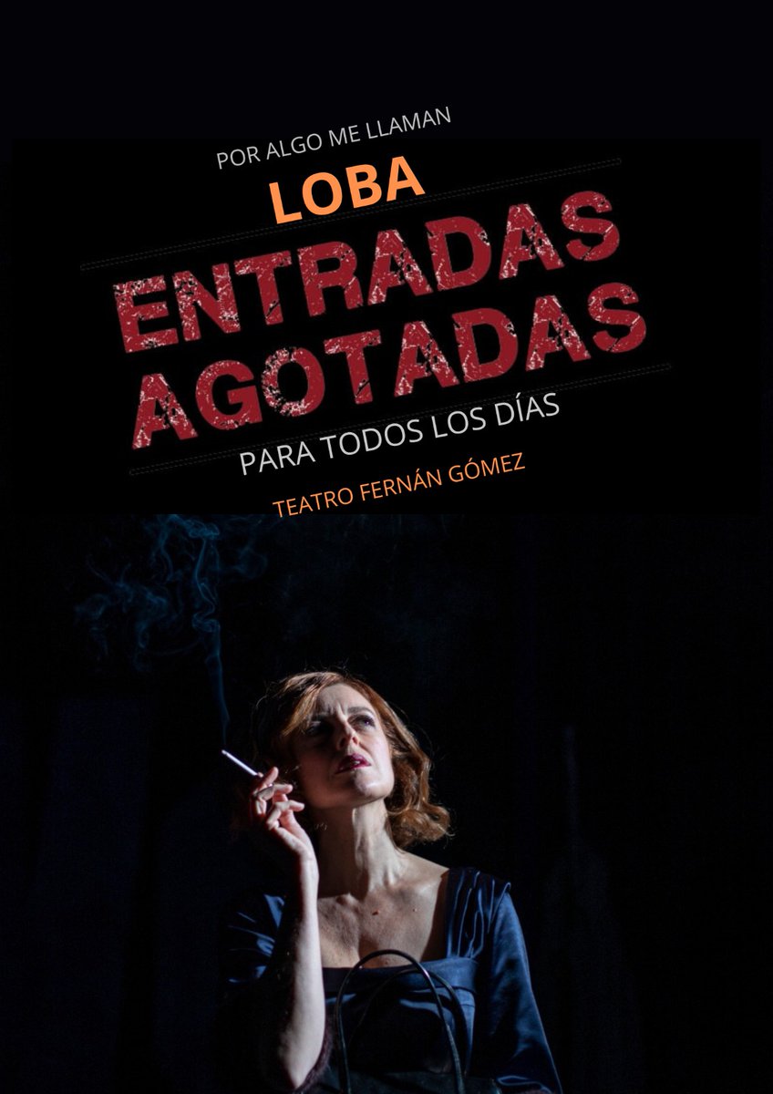 No podemos estar más contentos y agradecidos.
Arrancamos la última semana en el Teatro Fernán Gómez con todas las entradas agotadas para todas las funciones. <a href="/fernangomezCCV/">Fernán Gómez CCV</a>
¡GRACIAS!