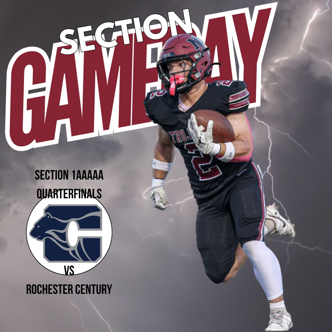 New Prague Football (@newpraguefb) on Twitter photo PLAYOFF GAMEDAY! We open Section 1AAAAA action tonight in hosting Rochester Century! Come cheer us on for our last time at home!
🏈 <a href="/centurypanther/">CHS Panthers</a>
⏰ 7pm
📍 Trojan Stadium
🎟️gofan.co/event/1985845 (No regular season passes allowed)
📻 <a href="/kchkradio/">KCHK RADIO</a>
💻 NONE PLAYOFF GAMEDAY! We open Section 1AAAAA action tonight in hosting Rochester Century! Come cheer us on for our last time at home!
🏈 <a href="/centurypanther/">CHS Panthers</a>
⏰ 7pm
📍 Trojan Stadium
🎟️gofan.co/event/1985845 (No regular season passes allowed)
📻 <a href="/kchkradio/">KCHK RADIO</a>
💻 NONE