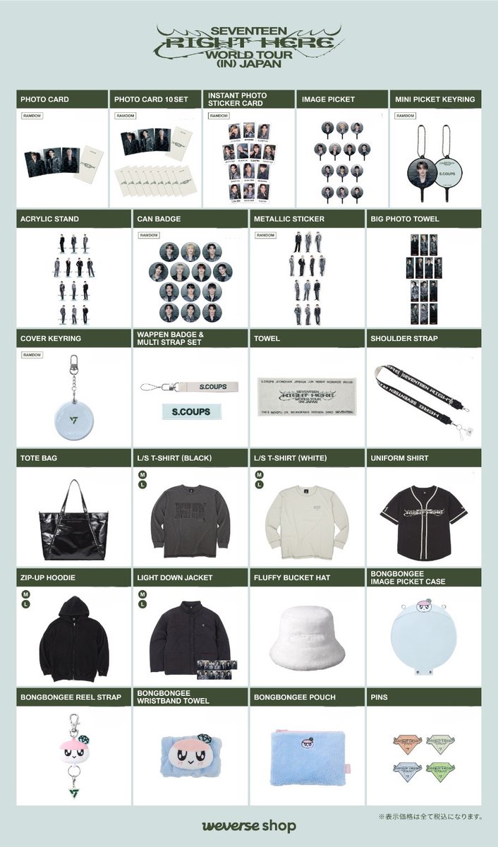 세븐틴 [SEVENTEEN RIGHT HERE WORLD TOUR IN JAPAN]굿즈 대리구매
