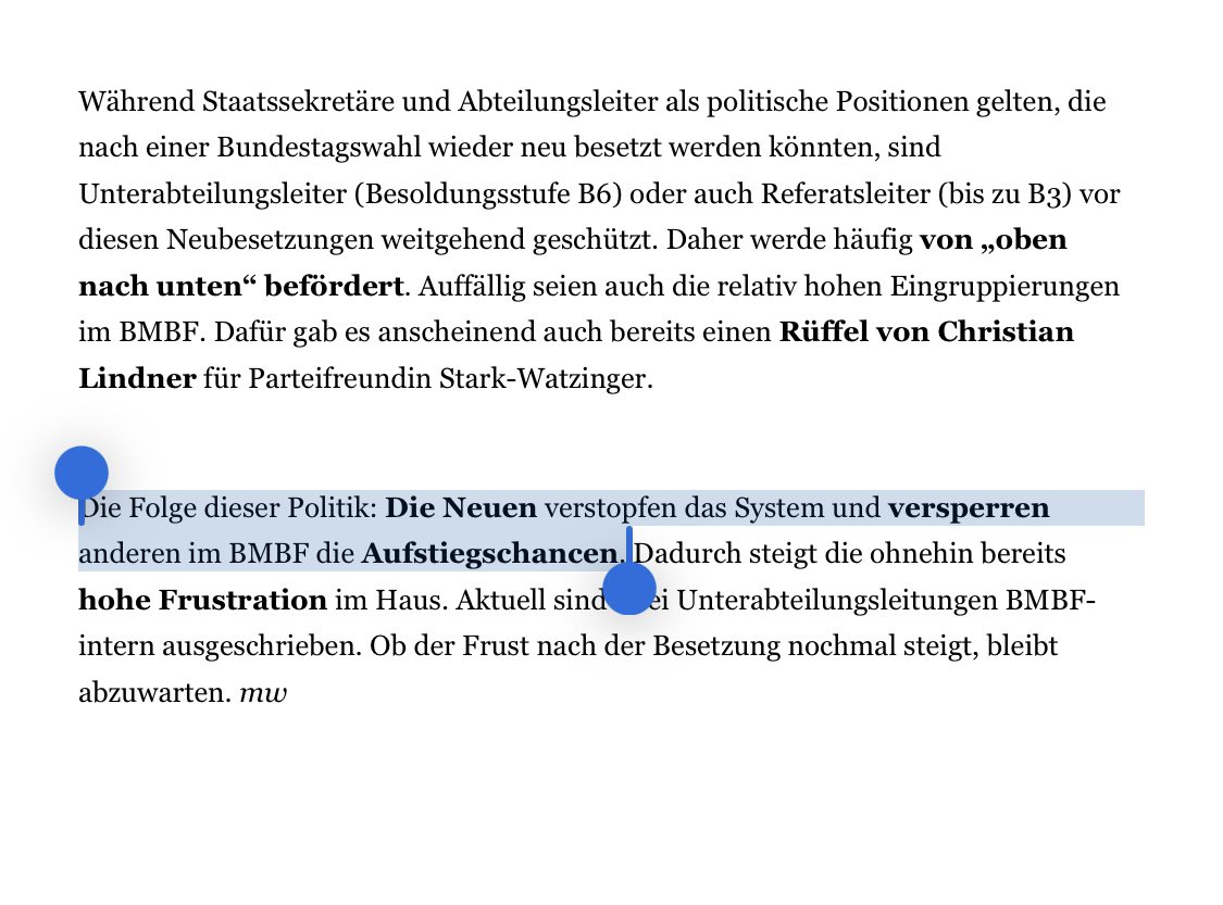 AKellerGEW's tweet photo. Fun Fact in @TableBriefings zum Thema #Verstopfung von Karrierewegen aus dem @BMBF_Bund 👇👇👇 #IchBinHanna #Dauerstellen https://t.co/s7k5J5jTXI