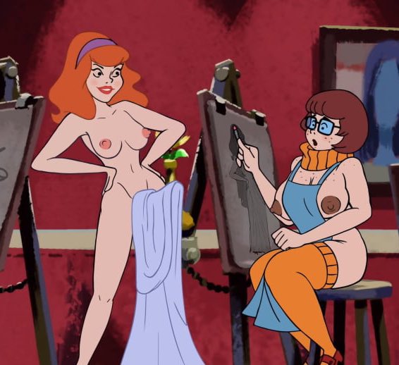 💜 - oh hey there! Velma is just doing some life drawing~ 

🧡 - there’s a spare seat if you wanna join~
