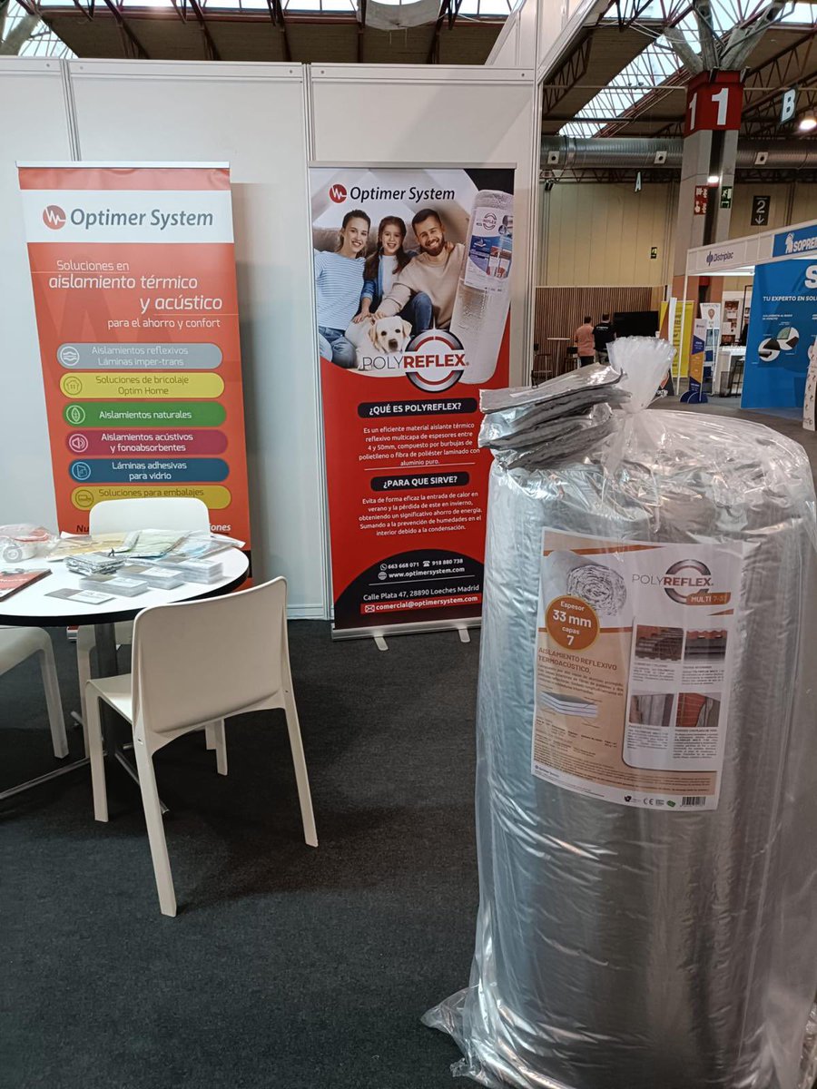 optimersystem's tweet photo. En @feriadip_adip presentando nuestra amplia gama de productos PolyREFLEX™ para el #AislamientoTérmico.

🗣️ Pregunta a nuestros comerciales en:
➡️  STAND A 25
📍@feriadezaragoza

➕info: https://t.co/tyiwDC8CFG
#OptimerSystem
#FERIADIP https://t.co/Nb0FT8ZOy3