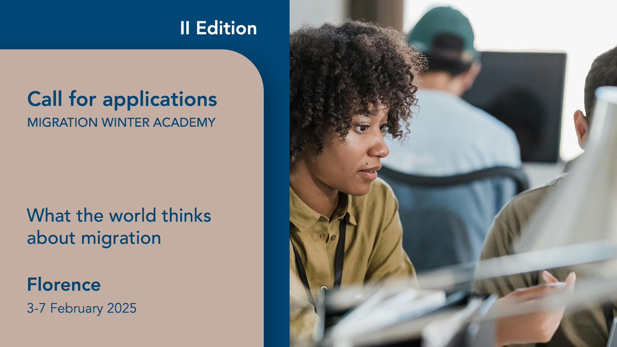 Ready to explore 'What the World Thinks About Migration'? 

➡️The 2025 Migration Winter Academy is open for applications! 🗓️ Apply by November 15

🔴Early-bird fee ends on November 1 

See more details📌eui.eu/apply?id=migra…

#MigrationAcademy