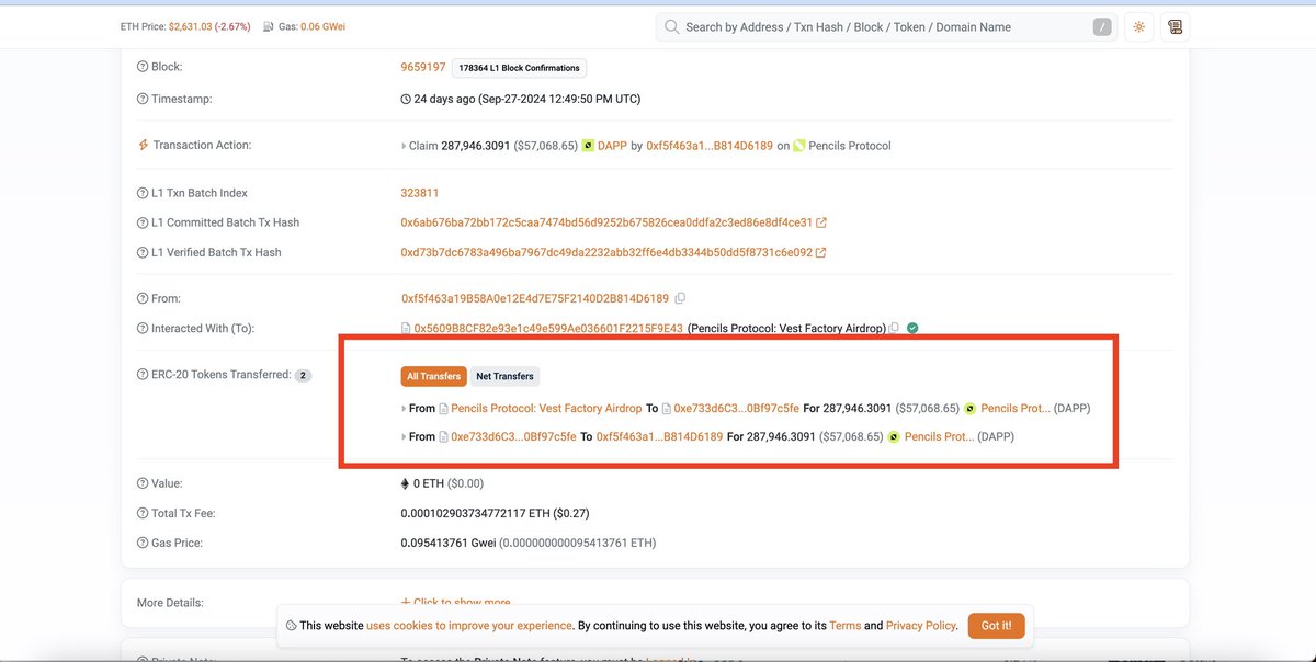 NDIDI_GRAM's tweet photo. I suspect this two wallets belong to @Scroll_ZKP team members 

Both Claimed 1,231,723 $SCR { $1.5M } 😳

Wallet 1: 
0xe8B7a306Cf8EC9b8e77D1bD56A7EBF1dc0699139

Claimed 821,143 & As Association With @pencilsprotocol Which As Solid Partnership With Scroll

Wallet 2: 
0xf5f463a19B58A0e12E4d7E75F2140D2B814D6189

Claimed  410,580

They Both Sent $SCR Tokens Here: 
0xB845580ADF2B9Ac2231D9Ab09D386833549Ddbbd

Both Wallets Equally Having Same First Day Transaction: 92 Days Ago

If This Claims Are True!! Scroll Happens To Be The Worst Airdrop Ever 

Sold Themselves Out To Binance 
Still Ripped The Community By Not Capping Rewards & Farming Their Own Airdrop.