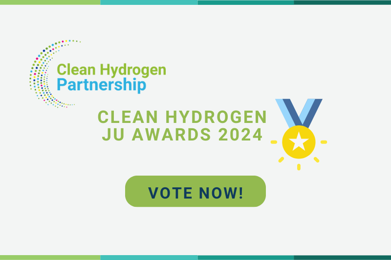 CleanHydrogenEU's tweet image. ✋Cast your votes for the Clean Hydrogen JU Awards 2024!🏆 We will hand out the Awards at @EUH2Week to our #hydrogen projects in the categories🚀Best Innovation 🎓Best Success Story🤝Best Outreach 💧 European H2 Valley of the Year 💙Woman in H2 Innovation➡️tinyurl.com/2rzh82um