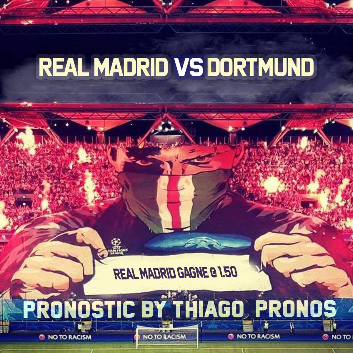 thiagopronos's tweet photo. 🔮 PRONOSTIC DU JOUR 🔮 

🤑 Si mon équipe perd le match, j’offrirai 5x100€ en CASH ! Pour participer: 

❤️ LIKE + COMMENTE ✍️
🫂 FOLLOW @thiagopronos 

♻️ RT pour avoir 2x plus de chance de gagner. https://t.co/d7PFwTWglW