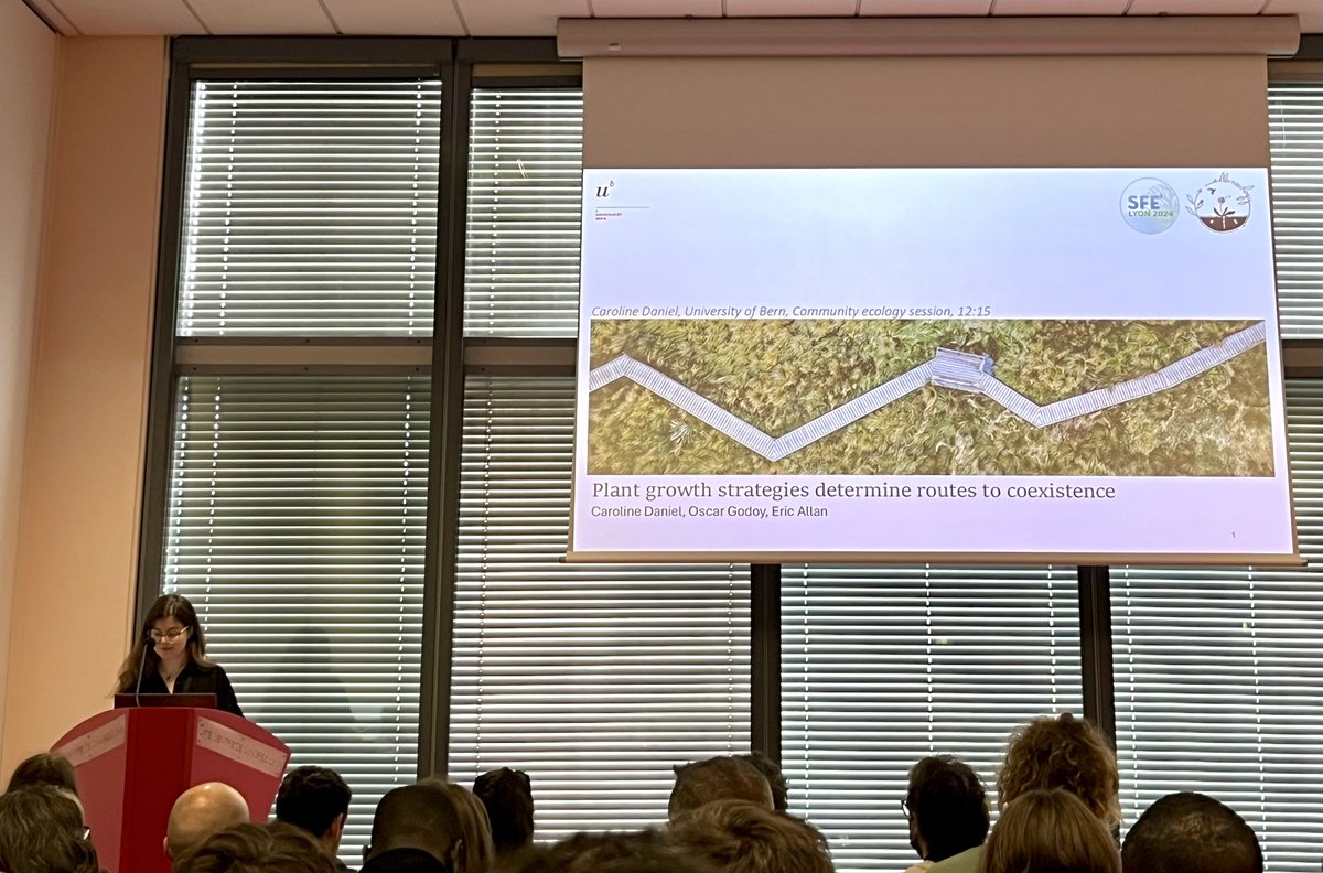 Nice talk by Caroline Daniel on the impact of #plant growth strategies on #coexistence <a href="/AllanEcology/">Allan Ecology Group</a> <a href="/SFE2_2024/">SFE2_2024</a>