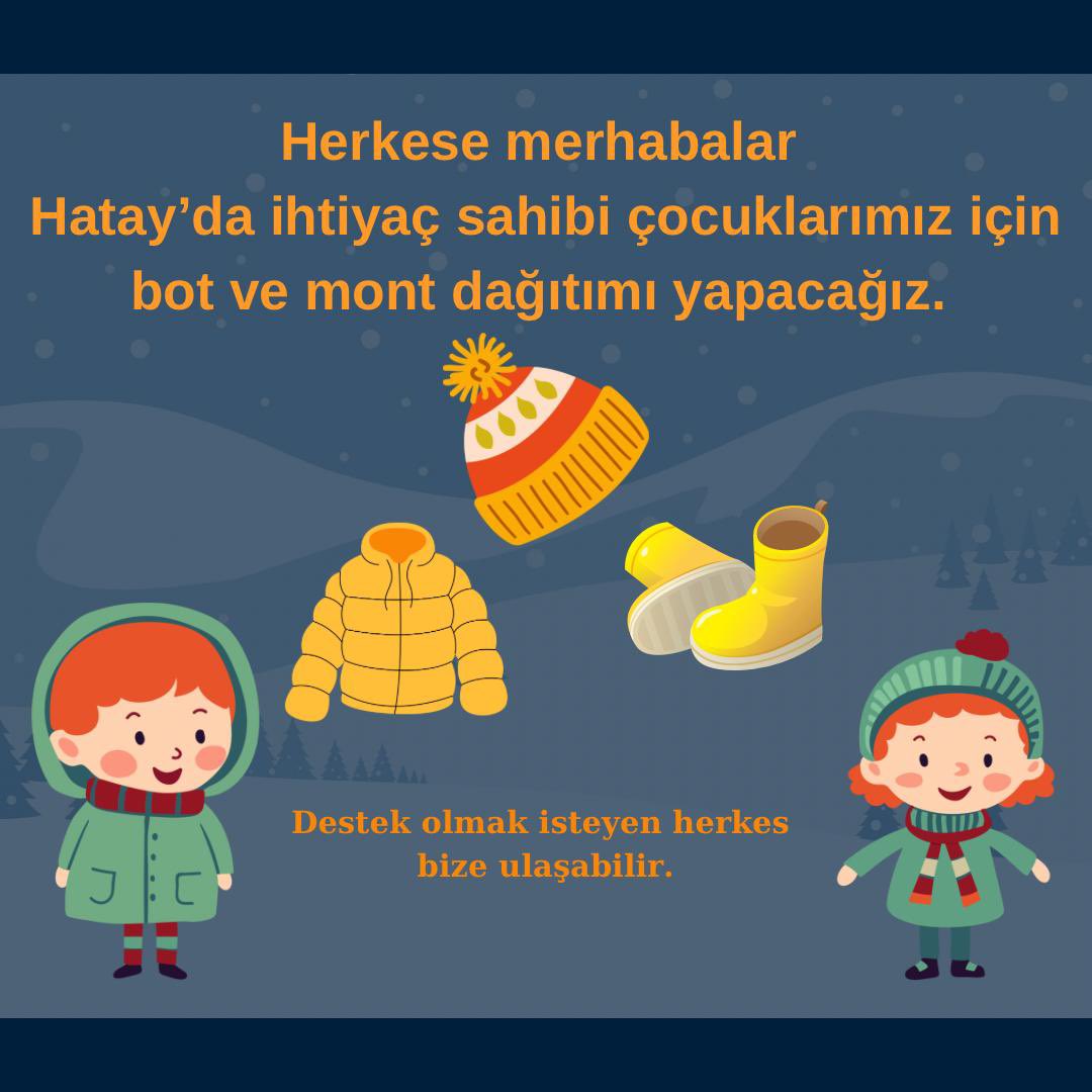 Herkese selam🌸 
Geçen sene sayısız çocuğa ulaştığımız bot ve mont dağıtımını bu senede yapıp ihtiyaç sahibi çocuklarımıza ulaştırmak istiyoruz. Destek olmak isteyen herkes ulaşabilir♥️