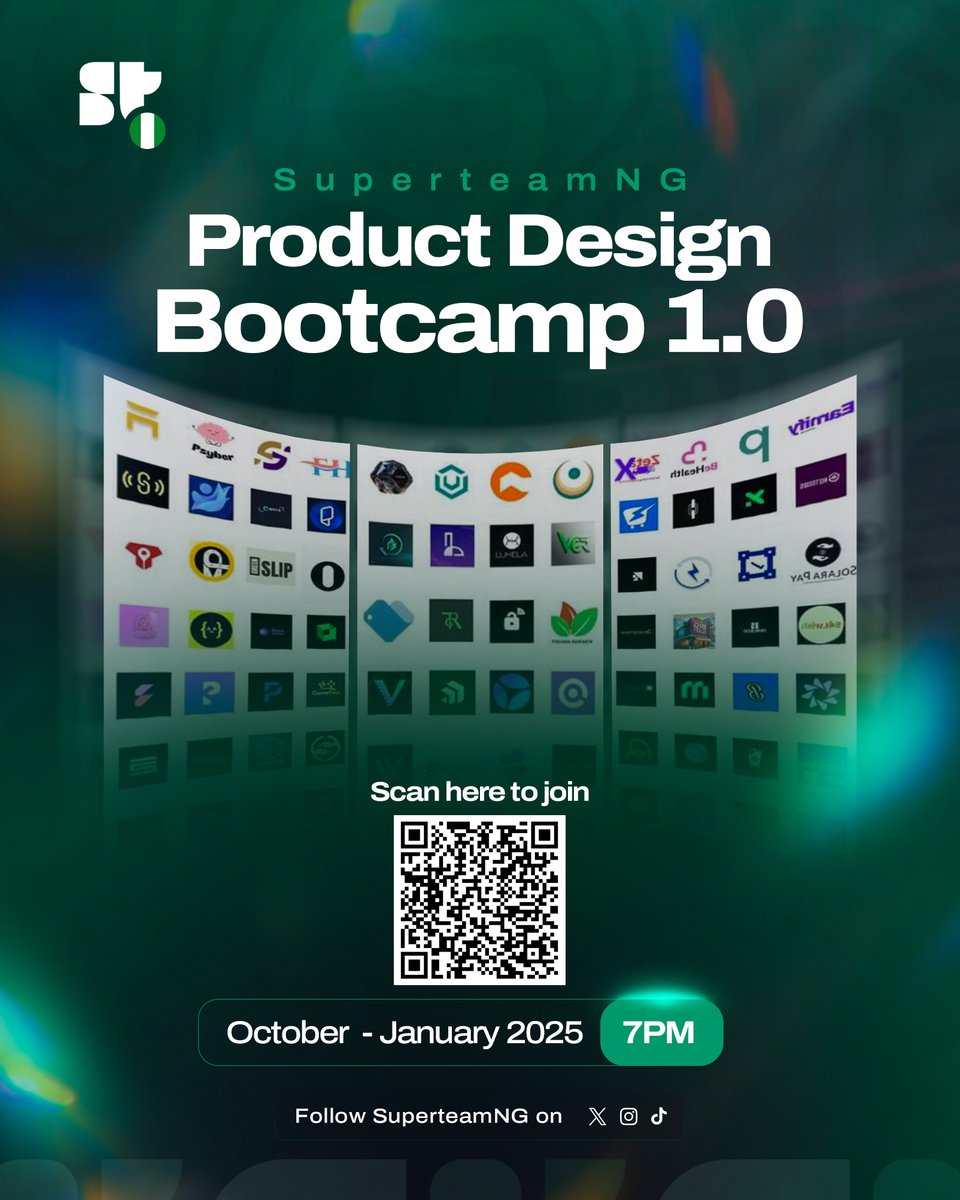 As a designer, have you ever wondered how to build a quality product?

<a href="/SuperteamNG/">Superteam Nigeria</a>, building quality products is our priority, and I'm excited to announce our Product Design Bootcamp 1.0, running from October 2024 to January 2025.

1/2