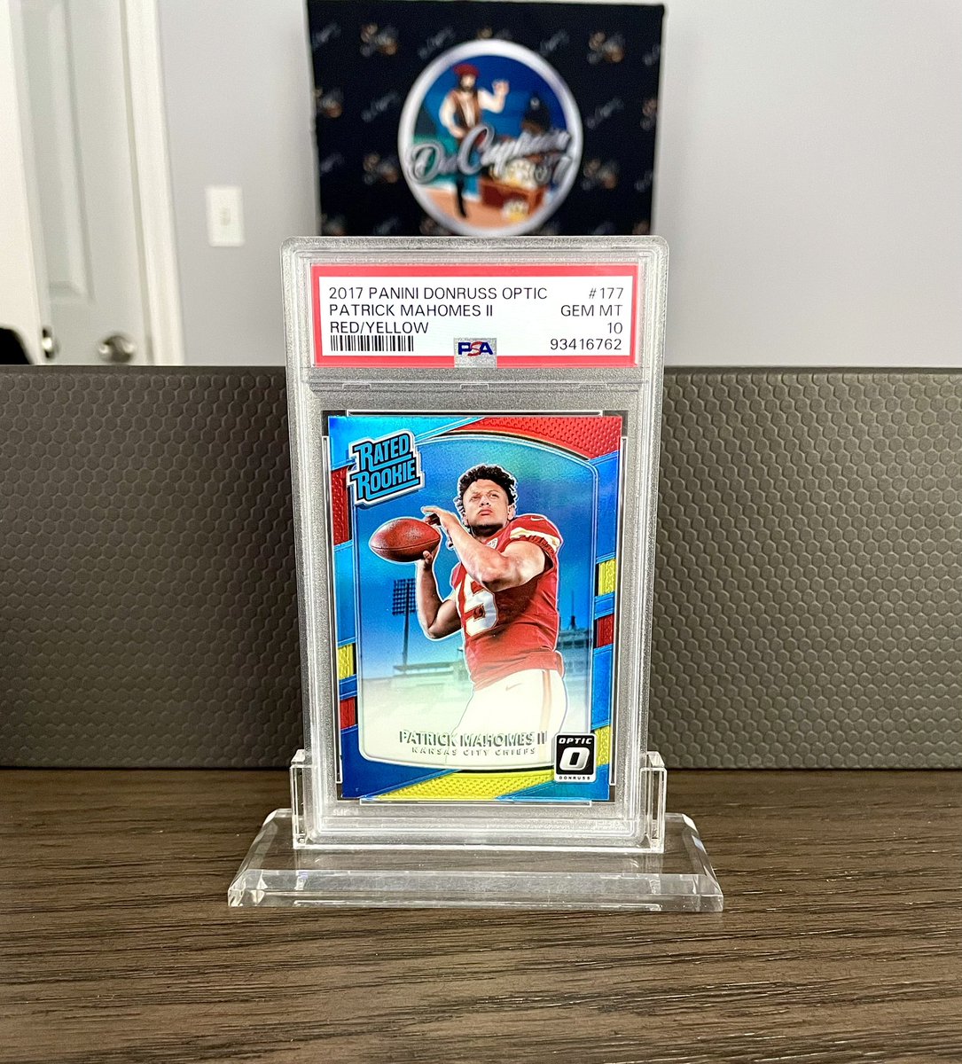 dacaptain37's tweet image. Patrick Mahomes 2017 Optic Red and Yellow PSA 10. He is inevitable. Starting to think there is a chance they may actually go undefeated at this point.  Always looking for more Mahomes.  #patrickmahomes #patrickmahomescards #sportscards #thehobby #whodoyoucollect #psa10