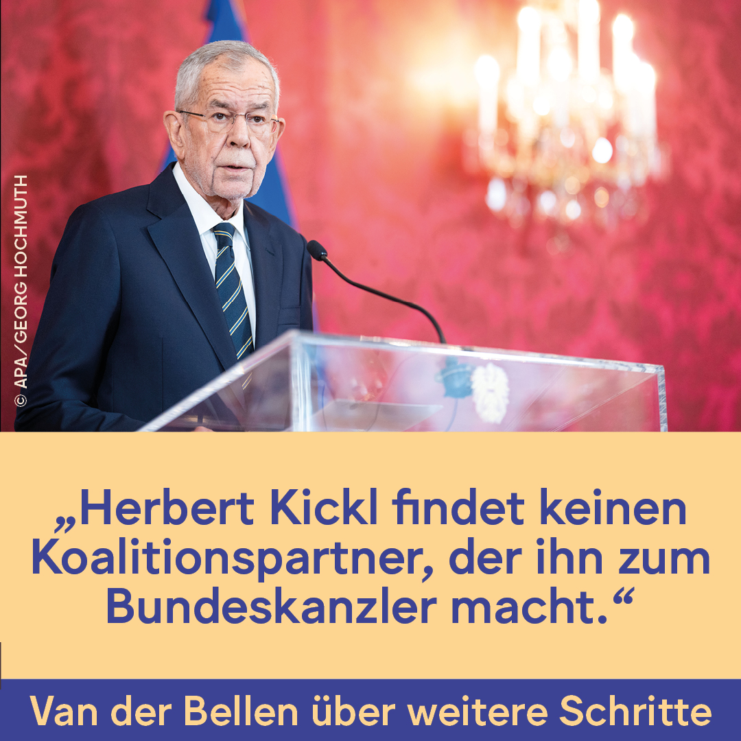 Bundespräsident Alexander Van der Bellen hat den bisherigen Kanzler und ÖVP-Parteichef Karl Nehammer mit der Bildung einer neuen Regierung betraut #breaking
