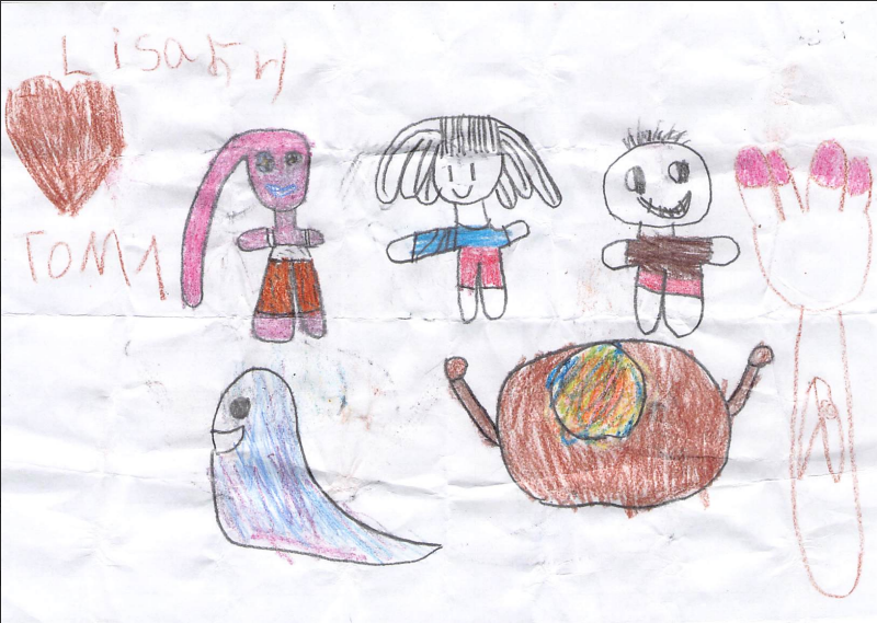 My daughter draw me characters of #StarTrekProdigy. We love them so much!