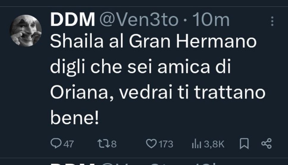 Completamente bruciato…
Ma una famiglia che lo fermi e lo faccia curare non ce l’ha? 
#DDM