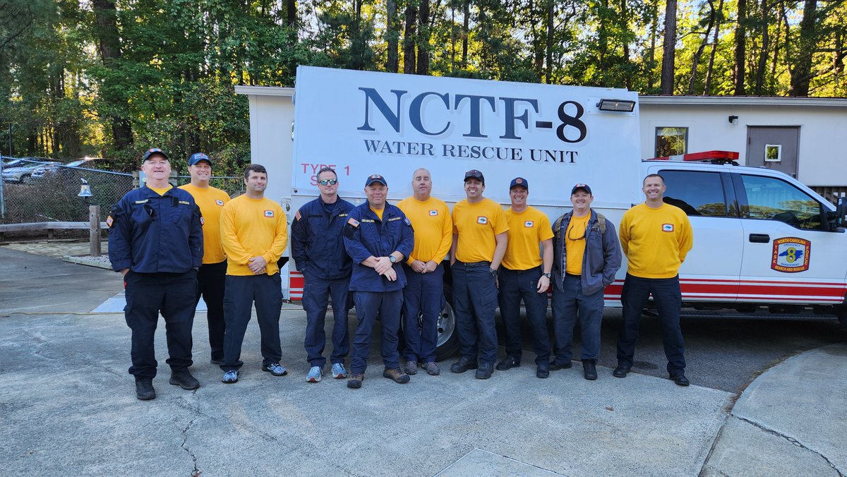 ChapelHillFD's tweet photo. The day before Hurricane Helene hit, NC Task Force 8 was deployed to Haywood County in WNC.  4 waves of our folks went up in the next weeks.  
🔵On day one, we made >25 water rescues.
🔵We mapped >4400 waypoints during wellness checks
🔵We dismantled and searched debris piles. https://t.co/DkyNnCbVhn