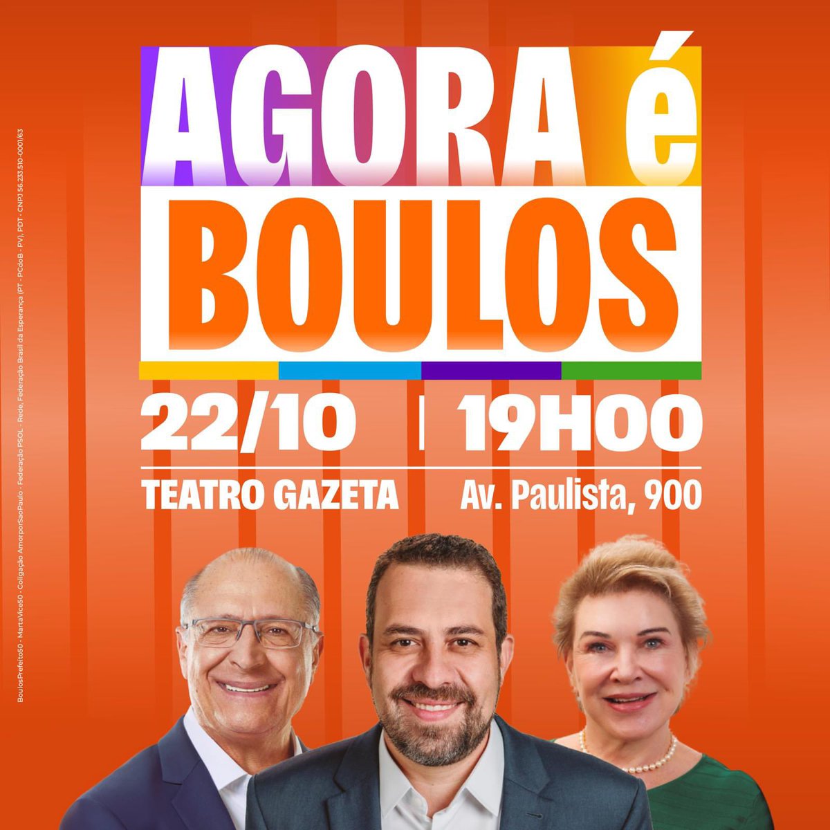 É hoje <a href="/GuilhermeBoulos/">Guilherme Boulos</a> <a href="/martasuplicy_/">Marta Suplicy</a> <a href="/geraldoalckmin/">Geraldo Alckmin 🇧🇷</a>