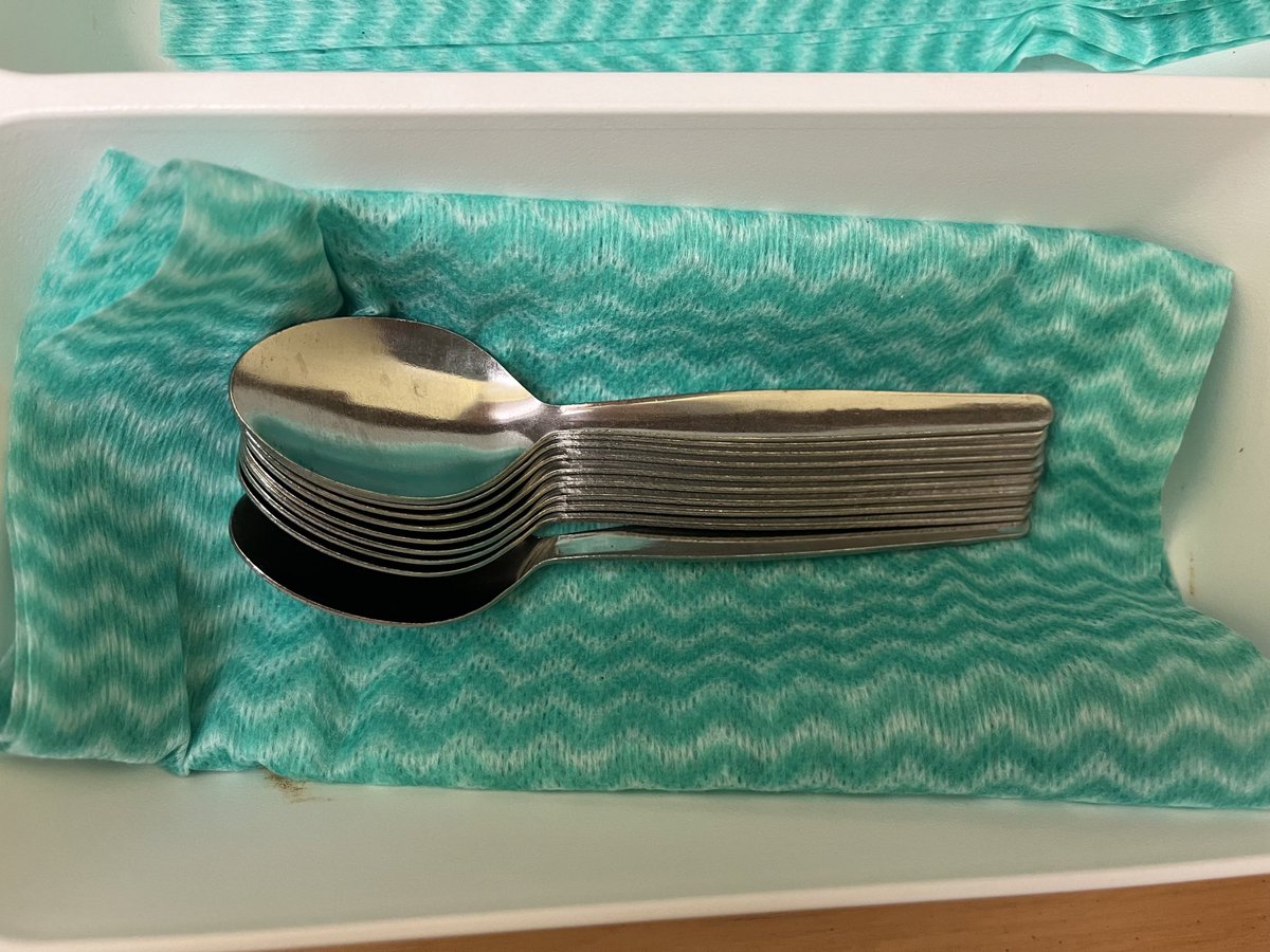 My annual donation of teaspoons to our work kitchen. Released into the wild - how far will they travel I wonder? #NHSteaspoons