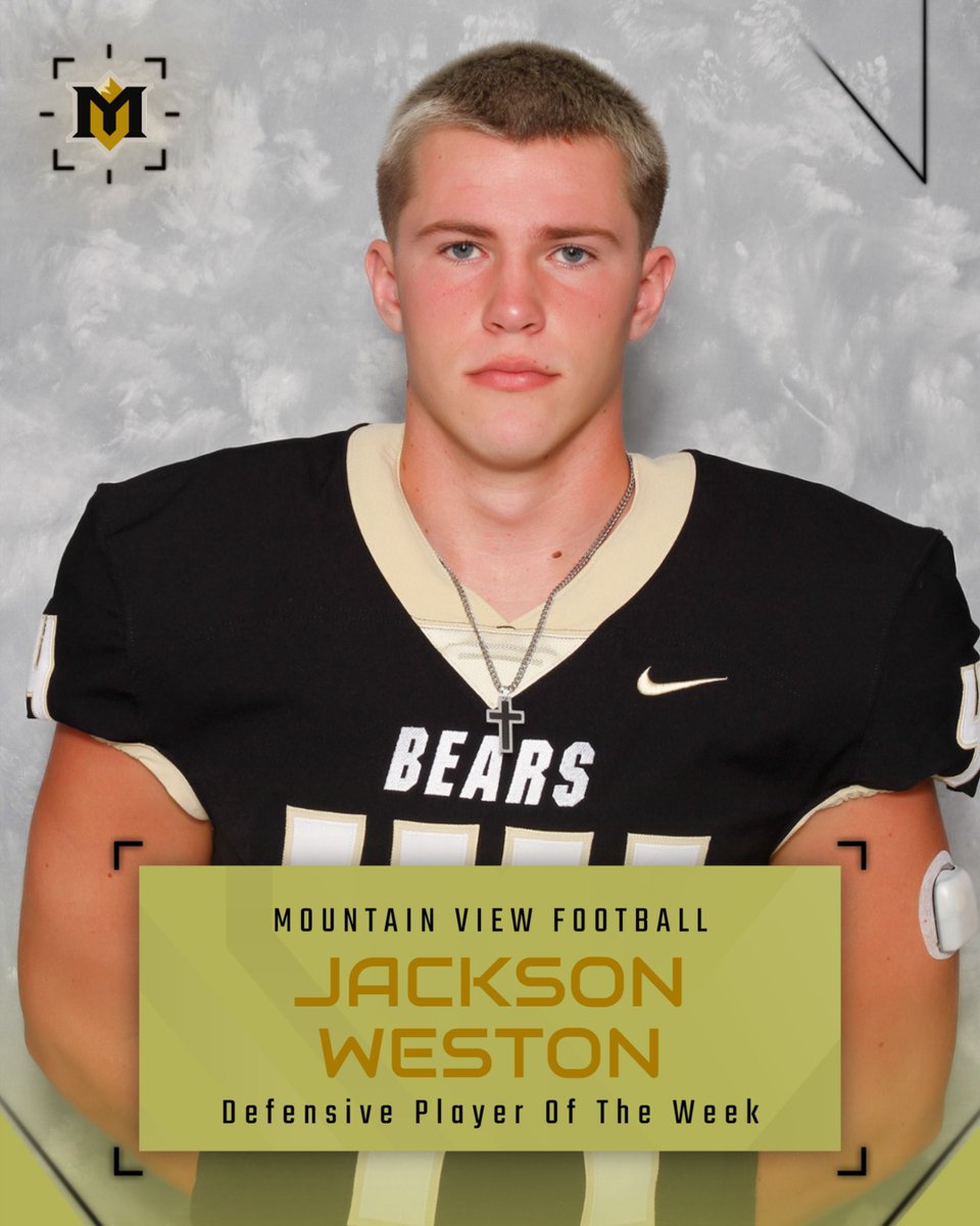 MVFootballBears's tweet photo. Your week 9 players of the week! Not pictured are Offensive Player of the Week - Victor Madu and Scout Team Player of the Week - Caden Wimberly https://t.co/8PUFyK8aqp