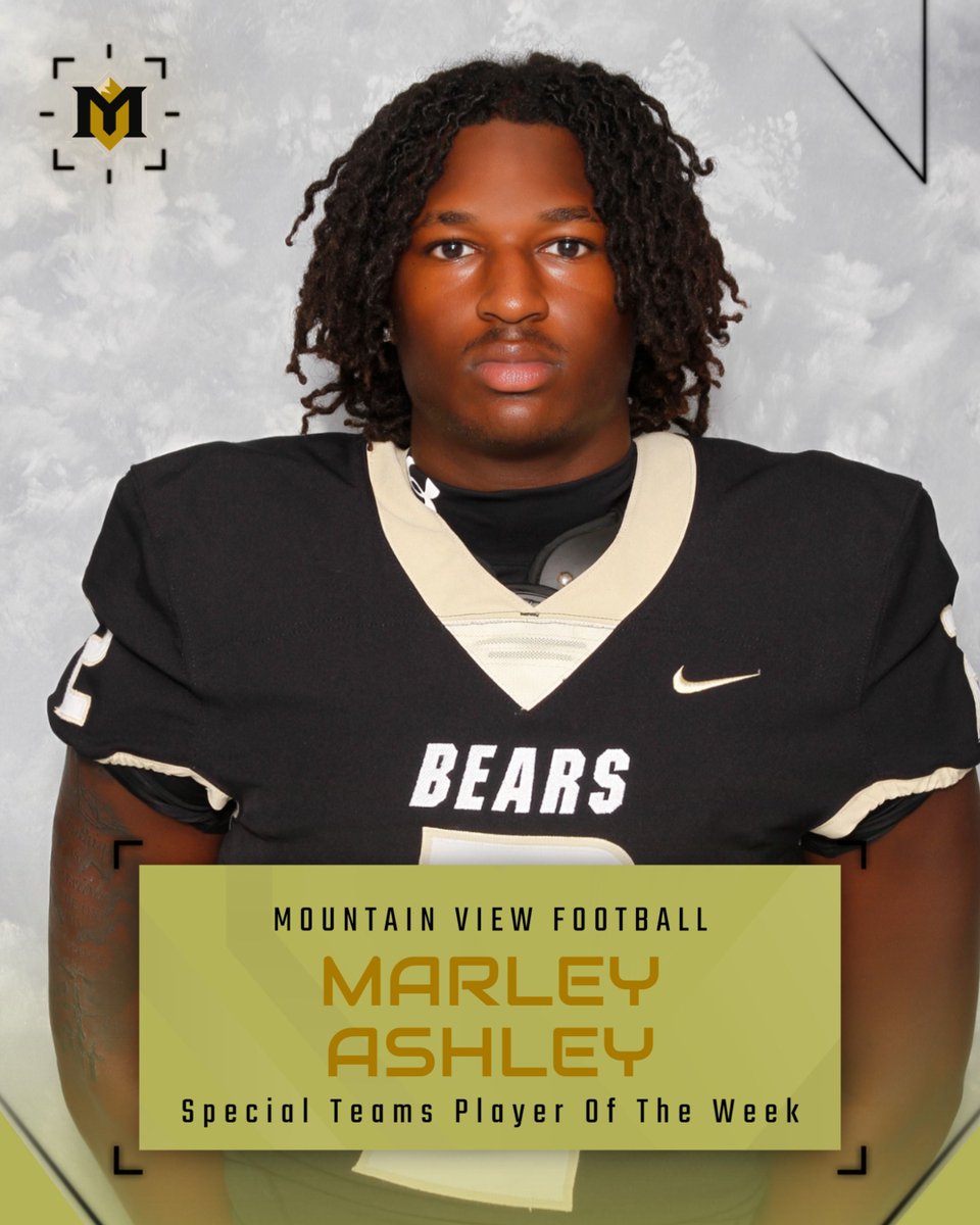 MVFootballBears's tweet photo. Your week 9 players of the week! Not pictured are Offensive Player of the Week - Victor Madu and Scout Team Player of the Week - Caden Wimberly https://t.co/8PUFyK8aqp