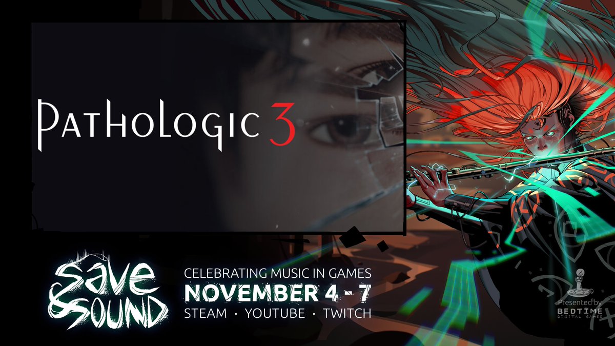 IcePickLodge's tweet photo. On November 4th we’ll be part of Save &amp; Sound 2024 — an annual event dedicated to soundtracks and sound design in video games. Expect an exclusive showcase, diving into the unique features of the Pathologic 3 soundtrack.

With more details to come later!
@BedtimeDG #SaveAndSound https://t.co/Xh4oOqHOhz
