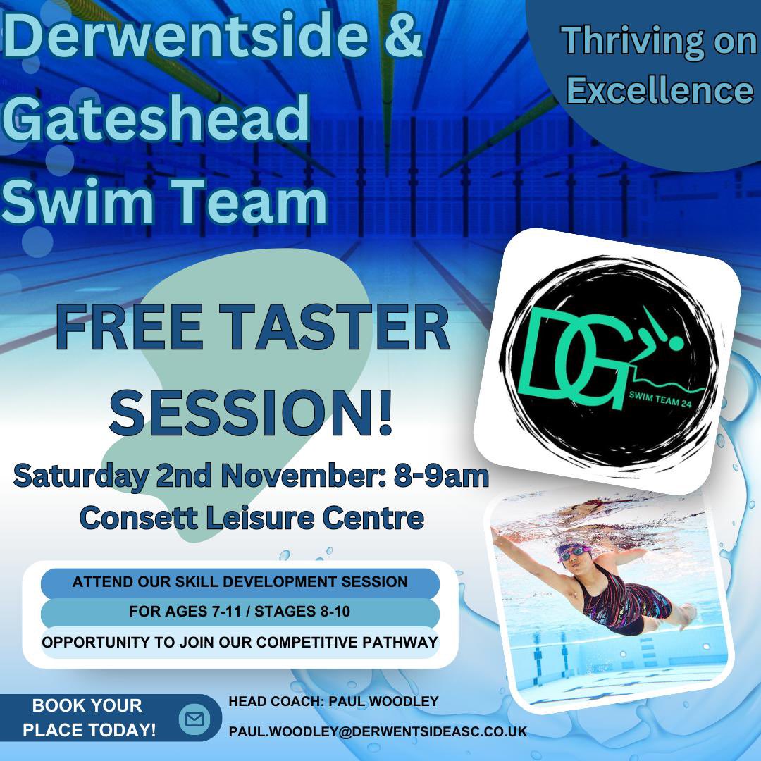 ‼️ Free Taster Session‼️

If you have completed your stage 7 and still want to continue swimming please get in touch for a free taster session

In this group we cover stages 8-10 with potential competitive opportunities afterwards. 

Email Paul.woodley@derwentsideasc.co.uk