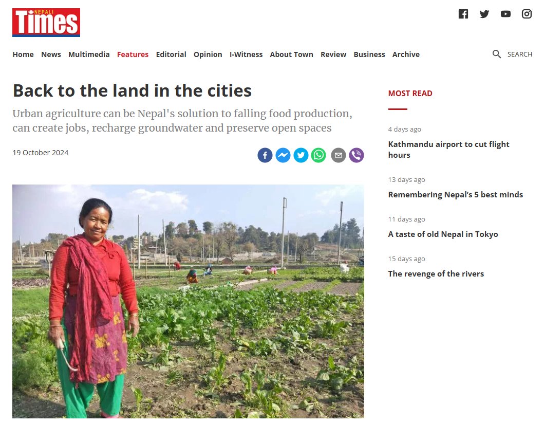 Rudolf Agricola School for Sustainable Development (@susorug) on Twitter photo 👨🌾'Back to the land in the cities.' Nice to see the Nepali Times picked up the article by <a href="/prajdhan/">Prajal Pradhan <a href="/prajdhan/">Prajal Pradhan @prajdhan.bsky.social</a>.bsky.social</a> of <a href="/univgroningen/">University of Groningen</a> on urban agriculture! 🌱🫑🍒🍊
▶️Read the Nepali Times here: tinyurl.com/3fnszftt
▶️Read more on @prajdhan's article on our website: tinyurl.com/3nywdrw6 👨🌾'Back to the land in the cities.' Nice to see the Nepali Times picked up the article by <a href="/prajdhan/">Prajal Pradhan <a href="/prajdhan/">Prajal Pradhan @prajdhan.bsky.social</a>.bsky.social</a> of <a href="/univgroningen/">University of Groningen</a> on urban agriculture! 🌱🫑🍒🍊
▶️Read the Nepali Times here: tinyurl.com/3fnszftt
▶️Read more on @prajdhan's article on our website: tinyurl.com/3nywdrw6