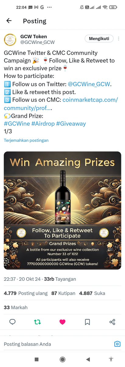 RahmiaZen's tweet photo. @GCWine_GCW Done

0x1552b33f882ee85d700d28aac433e63db4175714 https://t.co/EGBYu0AfDf